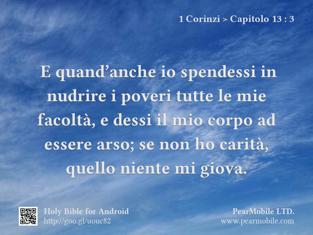 1 Corinzi, Capitolo 13:3